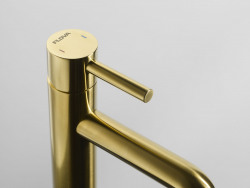 Flova Levo Brushed Brass basin mixer