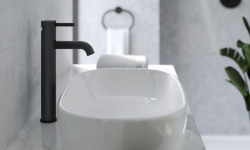 Crosswater MPro matt black tall basin mixer