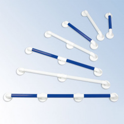 AKW white blue heavy-showering-grab bars