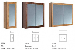 Stonearth mirror cabinet oak walnut