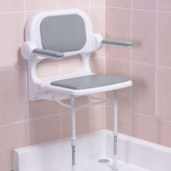 AKW Series 2000 folding shower chair grey