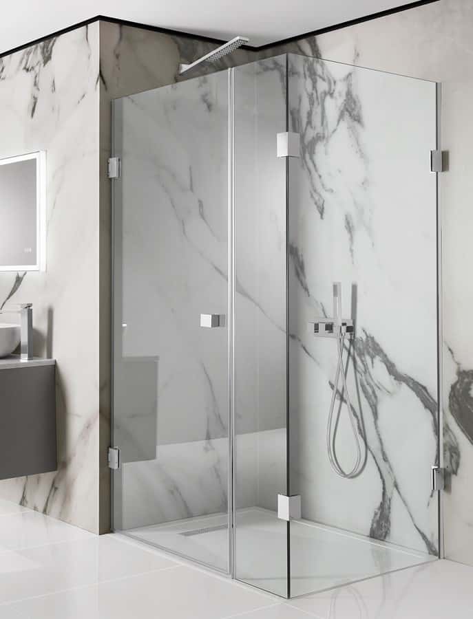 Crosswater Zion Hinged shower enclosure inline panel