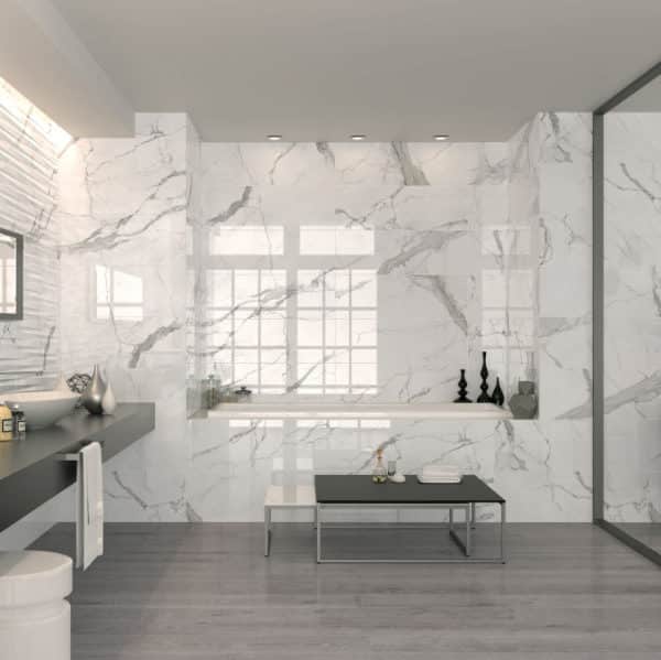 Hollywood white carrara marble tile