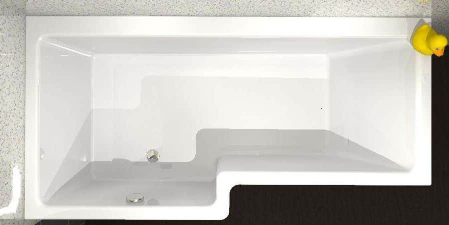 Carronite Quantum L-Shape Shower bath