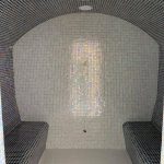 Mosaic walls in a steam room