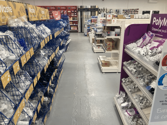 Beccles Tile Centre trade counter plumbing parts