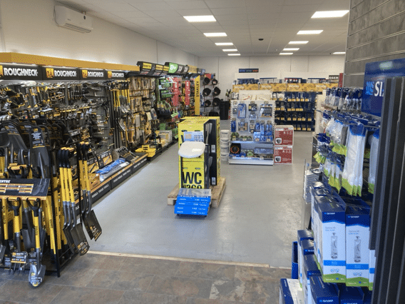 Beccles Tile Centre trade counter Roughneck tools