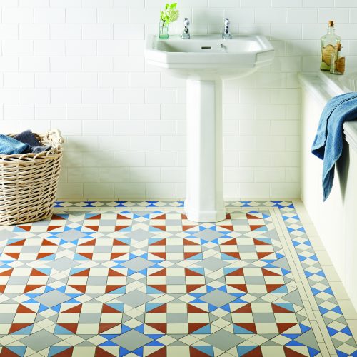 Victorian floor Eltham kingsley border pugin blue dover white